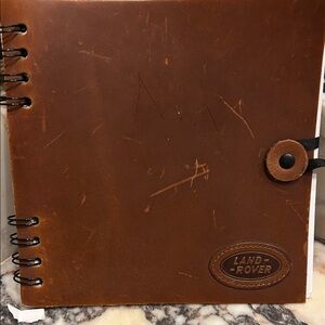 Land Rover Logo Leather Paper Blank Notebook by Mulholland Brothers